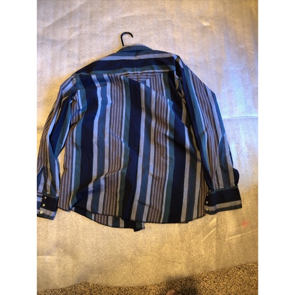 Vintage Wrangler Western Wear Shirt Button‎ Up Pearl Buttons Size XXL - Picture 9 of 12